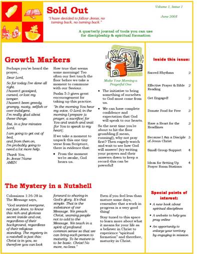 Spiritual Development Newsletter